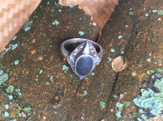 Onyx & Hematite Ring