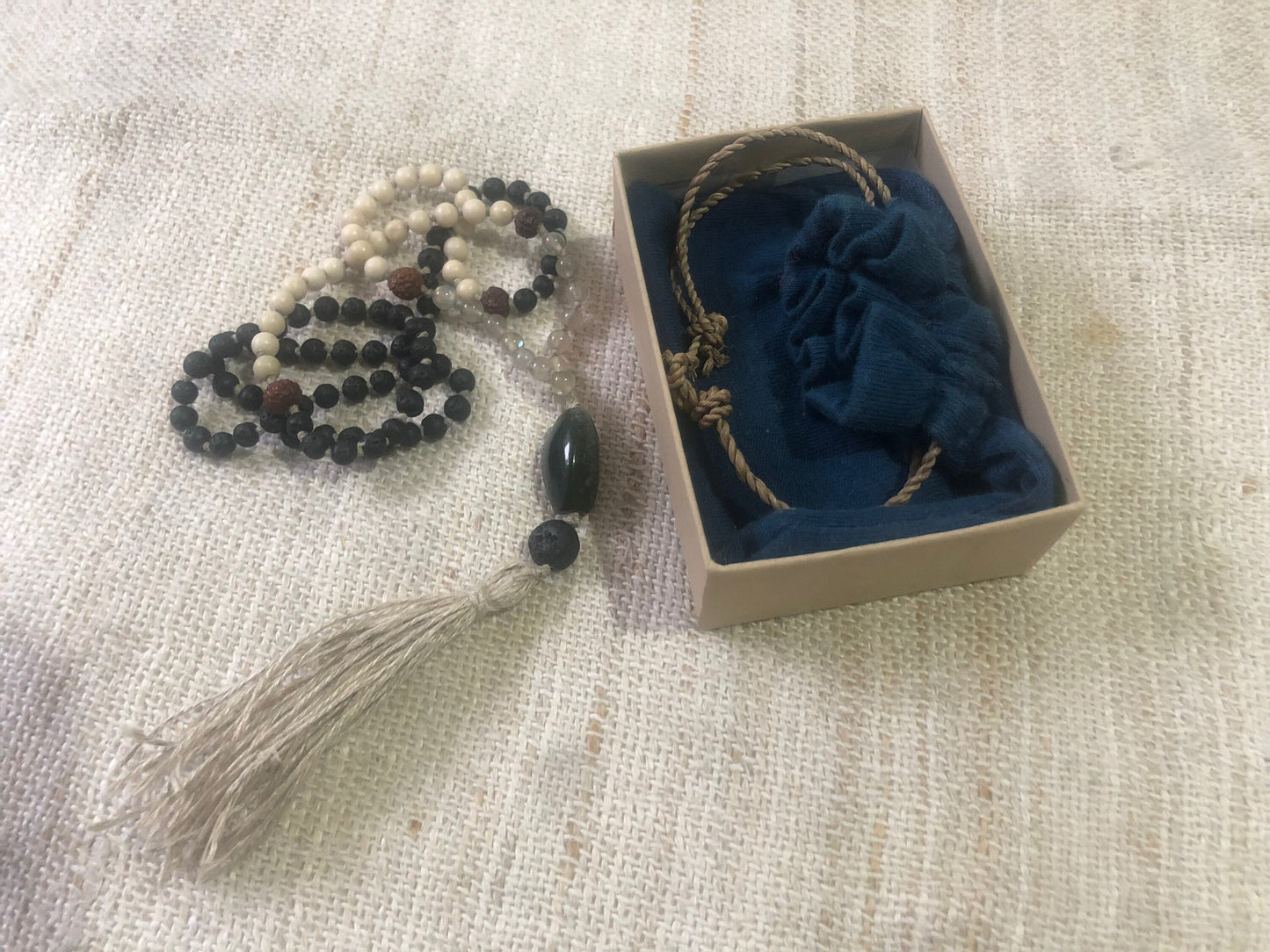 Lava, Fossil, & Labourite Mala