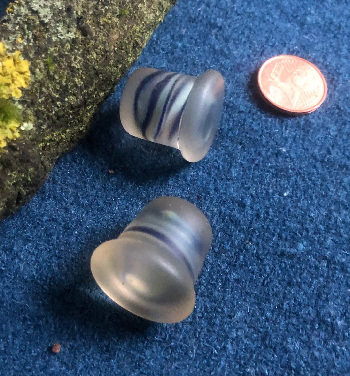 Tumbled Hand blown Glass Plugs